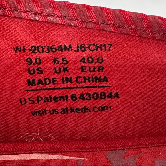 Keds Eleanor Shoes 9 Red Panda Canvas Slip On Flats Womens - Picture 8 of 8